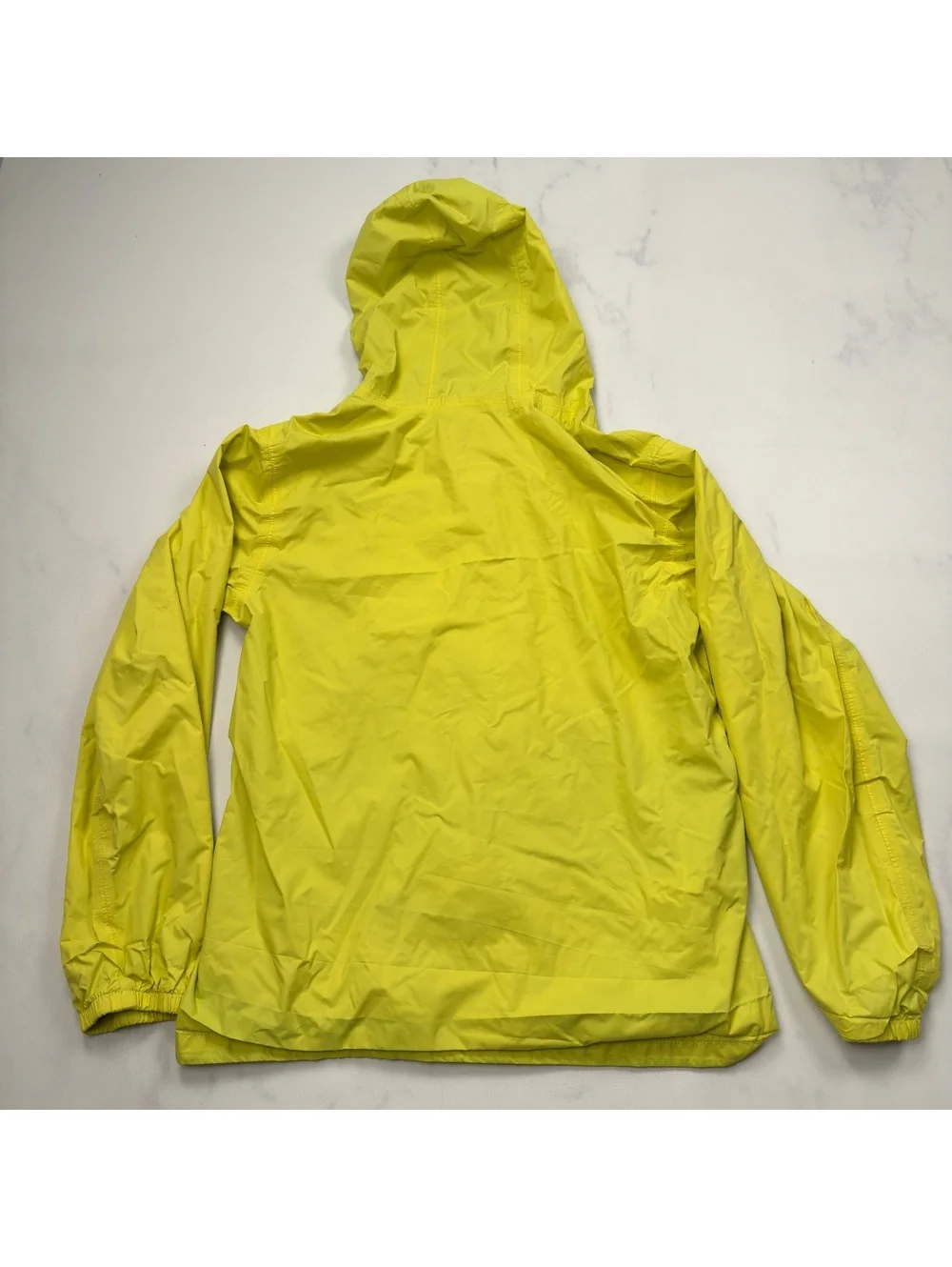 The North Face Rain Jacket Hooded Windbreaker Yellow - Girls 18 XL